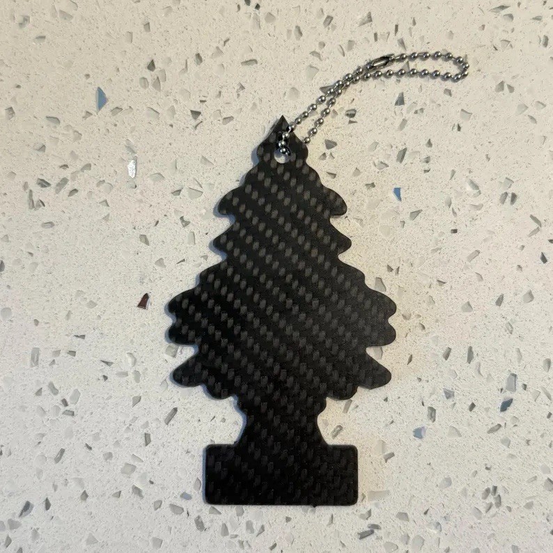 Genuine Carbon Fiber Air Freshener Car Hanger Pendant Handmade