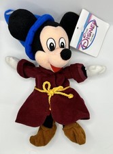 Disney Fantasia 2000 Sorcerer Mickey Bean Bag Plush 8" Stuffed Toy w/ Tags NEW