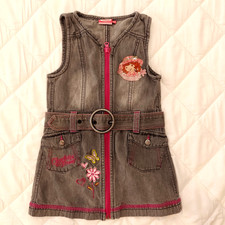 Strawberry Shortcake Dress Girls 5 Denim Belt Y2K Charlotte aux Fraises
