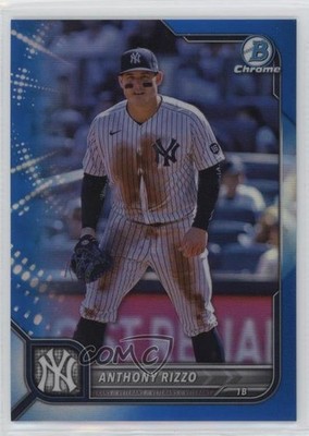 2022 Bowman Chrome Blue Refractor 136/150 Anthony Rizzo #86 0hw6