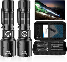 Rechargeable Flashlights High Lumens, Super Bright LED Small Powerful Tactical F