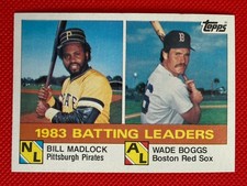 1984 Topps #131 Bill Madlock/Wade Boggs 1983 Batting Leaders