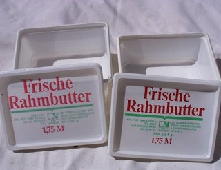 2x Butter Verpackung DDR "Frische Rahmbutter"