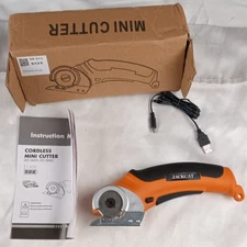 JACKCAT Cordless Electric Scissors,4.2V Cardboard Cutter, Fabric Cutter, USB