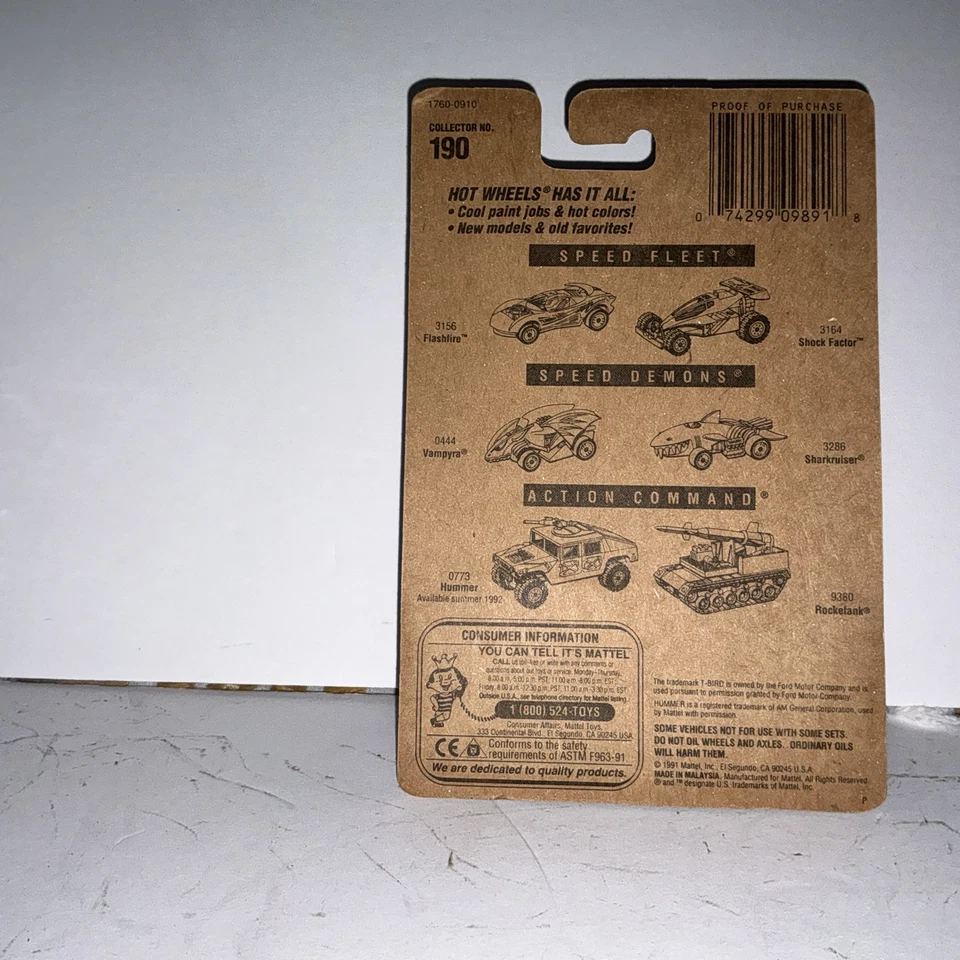 Винтажный Hot Wheels золото '57 T-Bird #190 Gleam команды б/у хорошее состояние товара - Изображение 2 из 4