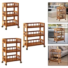 3 Tier Rolling Cart Storage Cart Gifts Mobile Organization Multifunctional Book