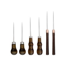 6 PCS Awl Tool, Leather Awl Punch Tool, Gourd Shape Handle Punch Tools for DI...