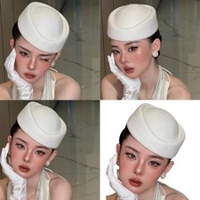Sophisticated Ladies Felted Cap Hepburn Charm Design Spring Autumn Outfits Hat