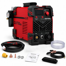 ARCCAPTAIN 50A Plasma Cutter, 110V/220V Dual Voltage IGBT Metal Cutting Machine