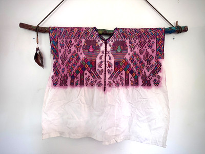 Vintage Mayan Huipil Guatemala Handwoven Textile Jaguar Tribal Art Mayan Wall