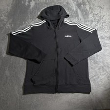 Adidas Women's Essentials Fleece 3-Stripes Full-Zip Hoodie Large