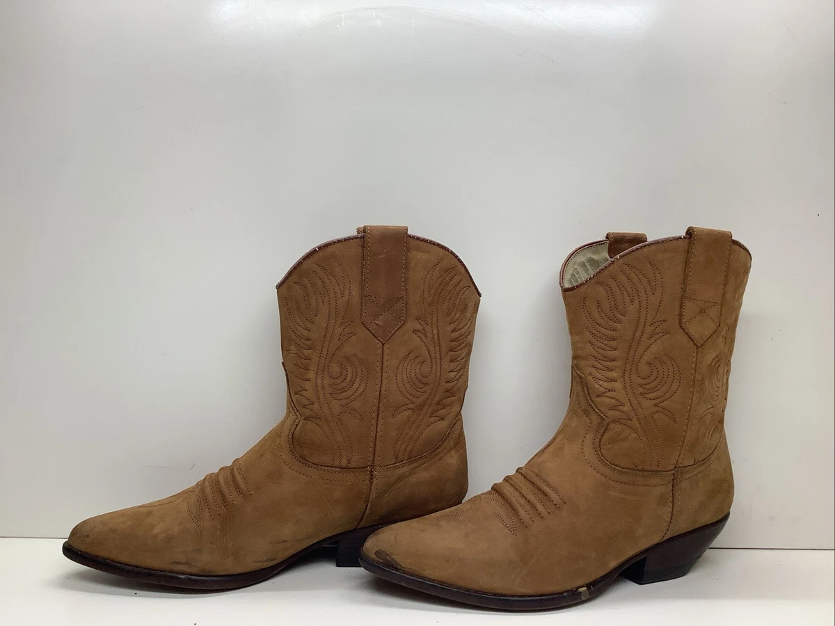 Bottes Cowboy Guess En Daim Marron à Franges - Pointure 7.5 M - Talons Hauts - Neuves