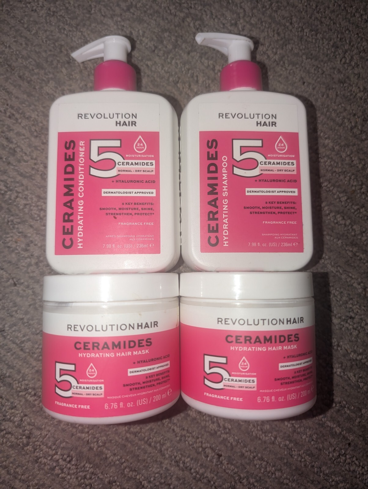 LOT OF 4 ASSORTED BRAND NEW FULL SIZE REVOLUTION BEAUTY HAIR PRODUCTS! $40 VALUE