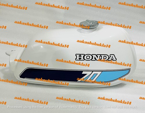 Honda ATC70 White Painted Steel Fuel Petrol Tank 1978-1985 Model