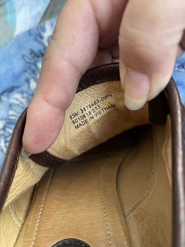 Stivaletti slip on Frye marrone cioccolato con tacco a blocco di legno 8,5 - Foto 9 di 10