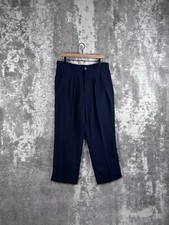 Valentino Dress Pants XXL Mens Blue Pleated Tailored Relaxed Viscose Knit 2XL