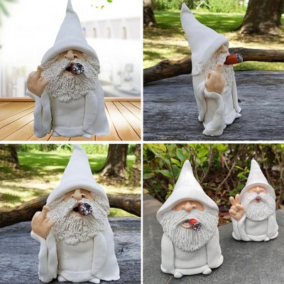 smoking gnome middle finger