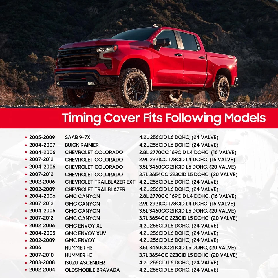 12628565 Timing Cover Oil Pump Front For 2004-2012 Chevrolet Colorado GMC Canyon - Image 3 of 4