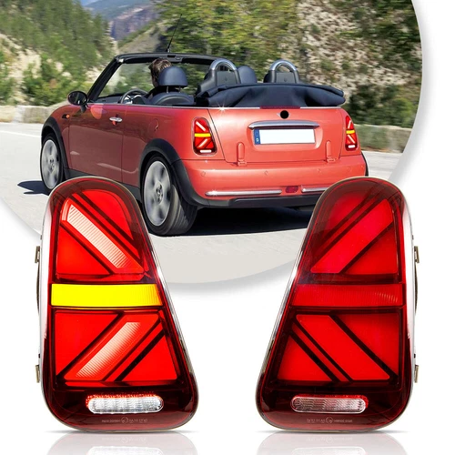 LED Red Tail Lights For 2001-06 BMW Mini Cooper R50 R52 R53 Rear Lamps w/Startup - Picture 1 of 18