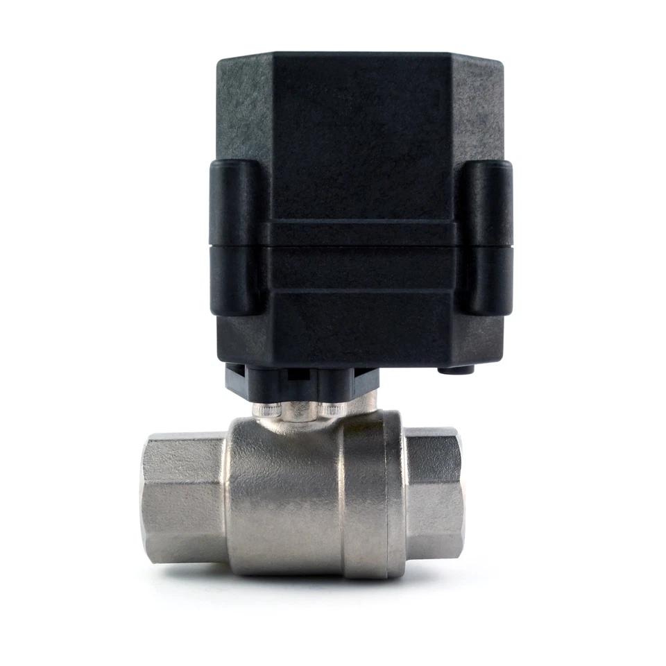 1/2" Motorized Ball Valve N/O 9V 12V to 24 VDC/VAC 2-wire Stainless SS EPDM - Image 2 of 4