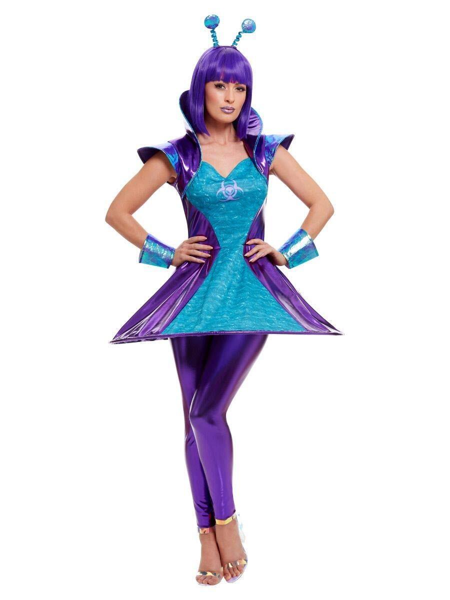 Smiffys Alien Lady Costume, Multi-Coloured (Size M)