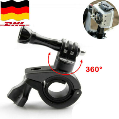 Für GoPro 360° Klemme Halterung Motorrad Fahrrad Rohr Lenker Action Camera Neu
