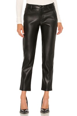 LBLC The Label Franny Vegan Leather Trouser Black Pants XS NWT $140