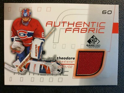 2001-02 SP Game Used Authentic Fabric AFJO Jose Theodore