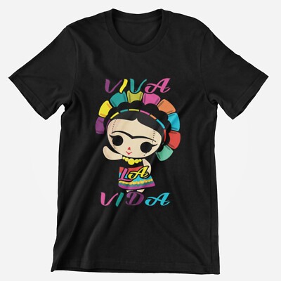 CAMISETA de FRIDA KAHLO - Talla unisex - 100% algodón - Viva la vida