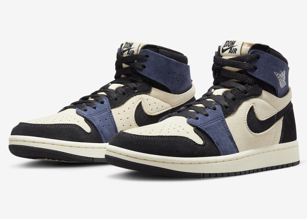 Womens Sz 5 Nike Air Jordan 1 High Zoom CMFT 2 Blackened Blue