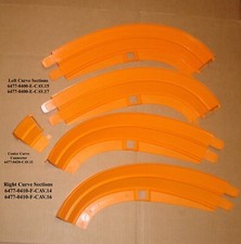 Vintage Mattel Toy Hot Wheels Dual Lane Curves & Connector, Set of 2 (1969)