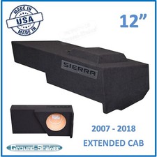 Gmc Sierra Double Cab 2007-2018 12" Single Sealed Sub Box Subwoofer Enclosure