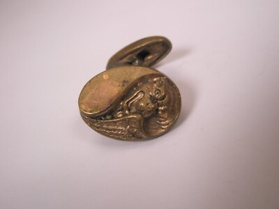 Dog Face Victorian SINGLE Vintage Cuff Link replace lost/broken zm51
