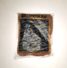 Vintage Silkies Control Top Pantyhose 721 Medium Nude Natural Made in USA