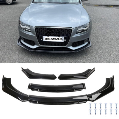 für Audi A4 B7 B8.5 S4 RS4 Schwarz Frontstoßstange Lippen Performance Splitter