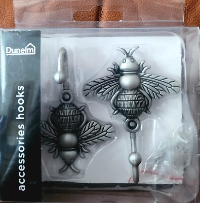 Dunelm Satin Steel Bee Hooks UK