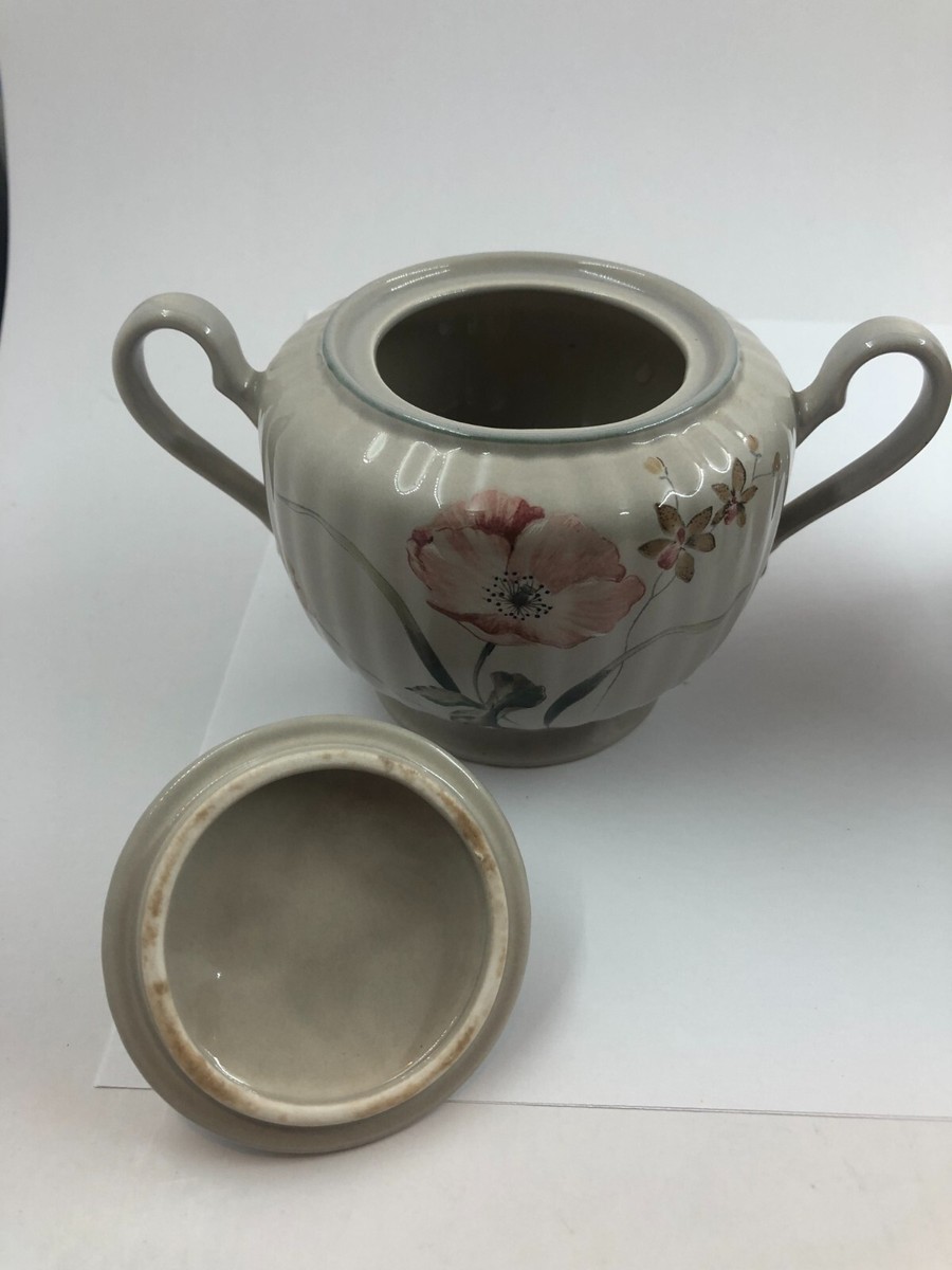 Vintage Mikasa Classic Elegance Pink Poppy Creamer & Sugar Bowl