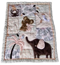 Lambs  Ivy Calypso Baby Quilt Comforter Pink Gray Koala Elephant Parrot Monkey