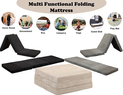 Luxus Stoff Jumbo Kordel Erwachsene ausklappbar Z Bett Futon Doppelbett Gästebett Matratze