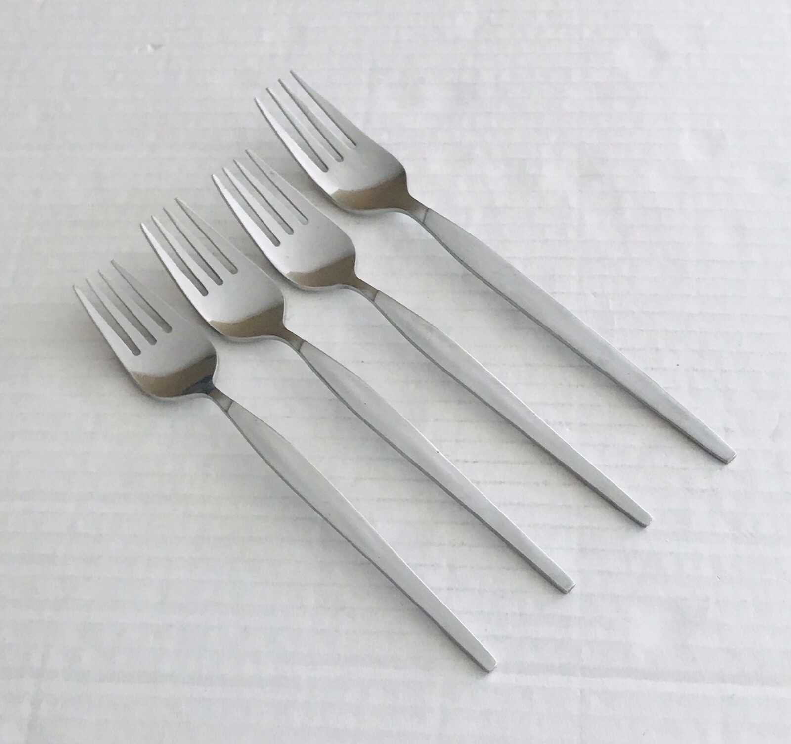 Stanley Roberts Stainless Nobility 3 Salad Forks and 1 Dinner Fork Satin MCM eBay