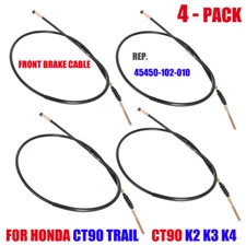 4PCS For Honda Front Brake Cable CT90 Trail 1970-1978 K2 K3 K4 # 45450-102-010