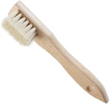 Wooden Natural 6" Shoe Welt Dauber Brush and Polish Applicator White Bristle