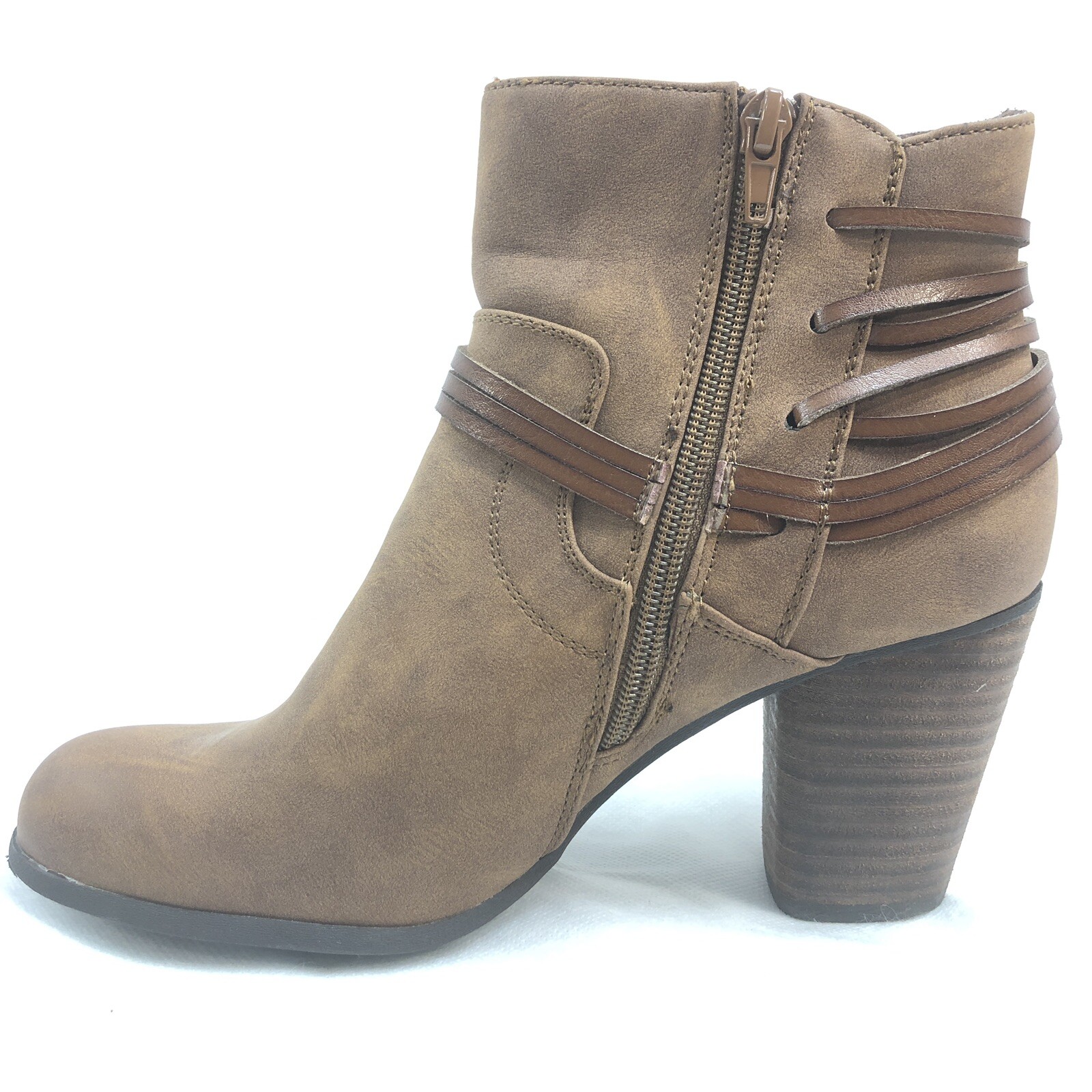 MADDEN GIRL DENICE COGNAC ANKLE BOOTIES WOMENS BOOTS … Gem