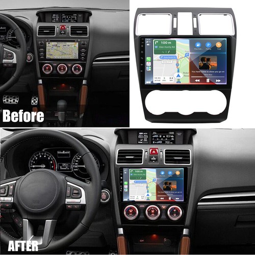 9" Carplay Car Radio Android 13 GPS Navi FM BT WiFi For Subaru Forester XV/WRX