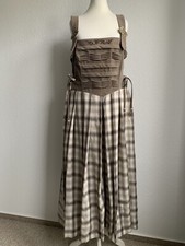 Vintage Dirndl kariert beige/braun Gr. 44