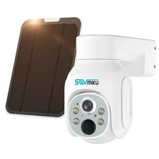 Sovmiku 4MP Wireless Solar Battery Powered Wifi Home Security Camera Full Color