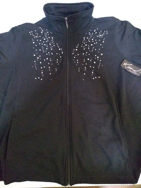 black jacket with rhinestones