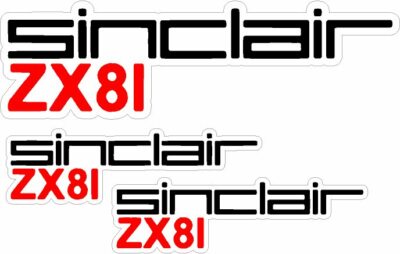 3 x Sinclair ZX 81 HOCHWERTIG BEDRUCKTE VINYL AUFKLEBER STICKER