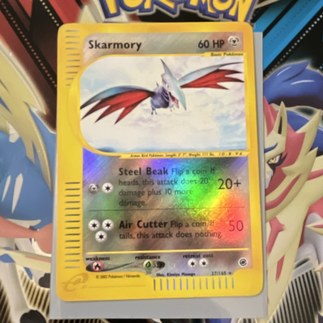 Pokémon Skarmory Holo Rare 27/165 Expedition Base Set 2002 60HP English