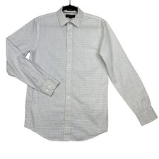Banana Republic Slim Fit Non Iron Dress Shirt Blue Check Men's S